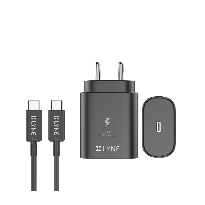 LYNE Chamber 22c 25W Output with Type-C cable, Super Fast Charging