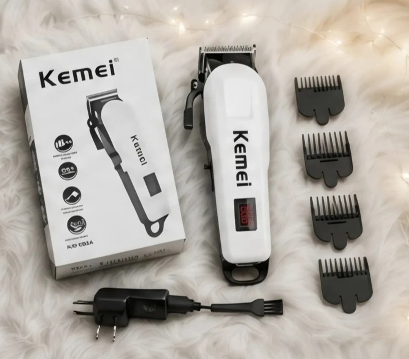 Kemei Professional Hair & Beard Trimmer | Rechargeable Cordless Grooming Clipper for Men